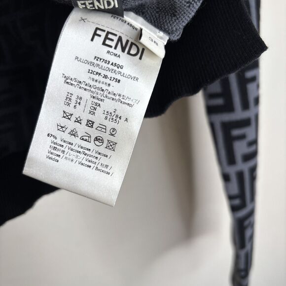 Fendi Logo Pattern Knit Sweater - Picture 2 of 7